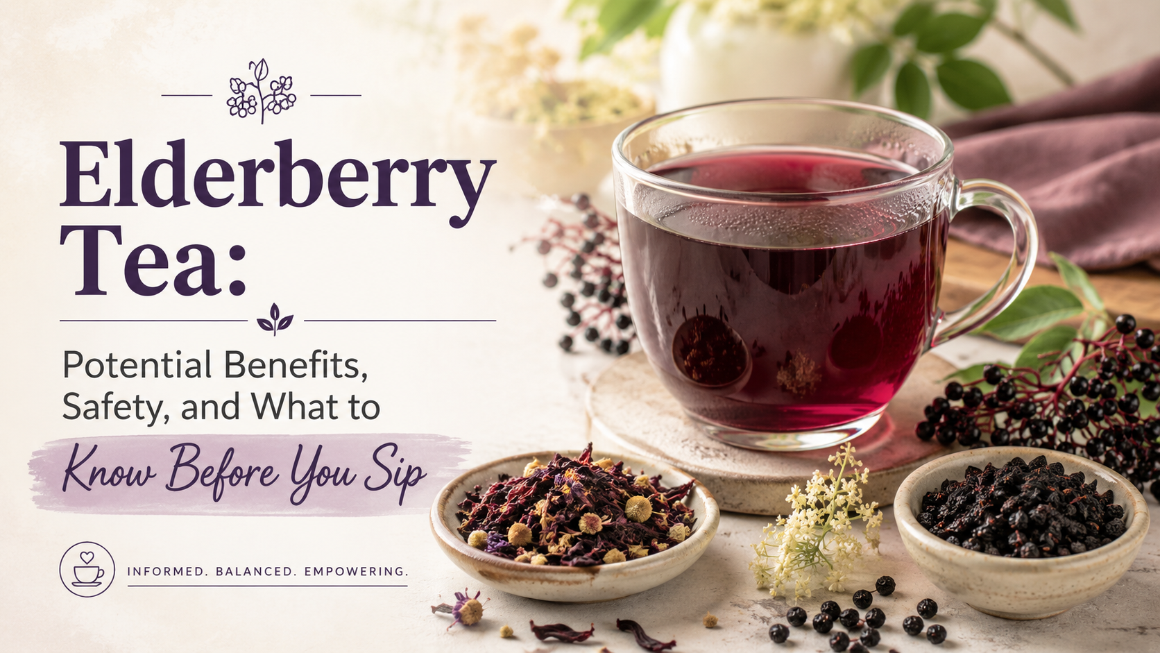 You are currently viewing Elderberry Tea: Potential Benefits, Safety, and What to Know Before You Sip